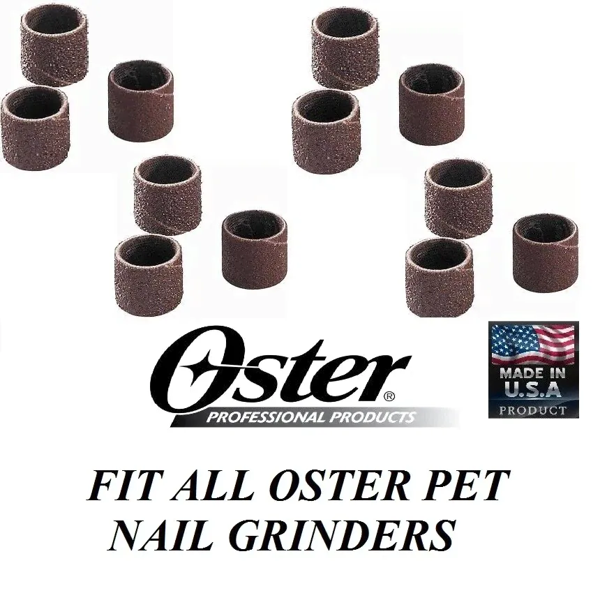 12 pc Oster Pet Grooming Nail Grinder Trimmer FINE MEDIUM SANDING GRINDING BANDS